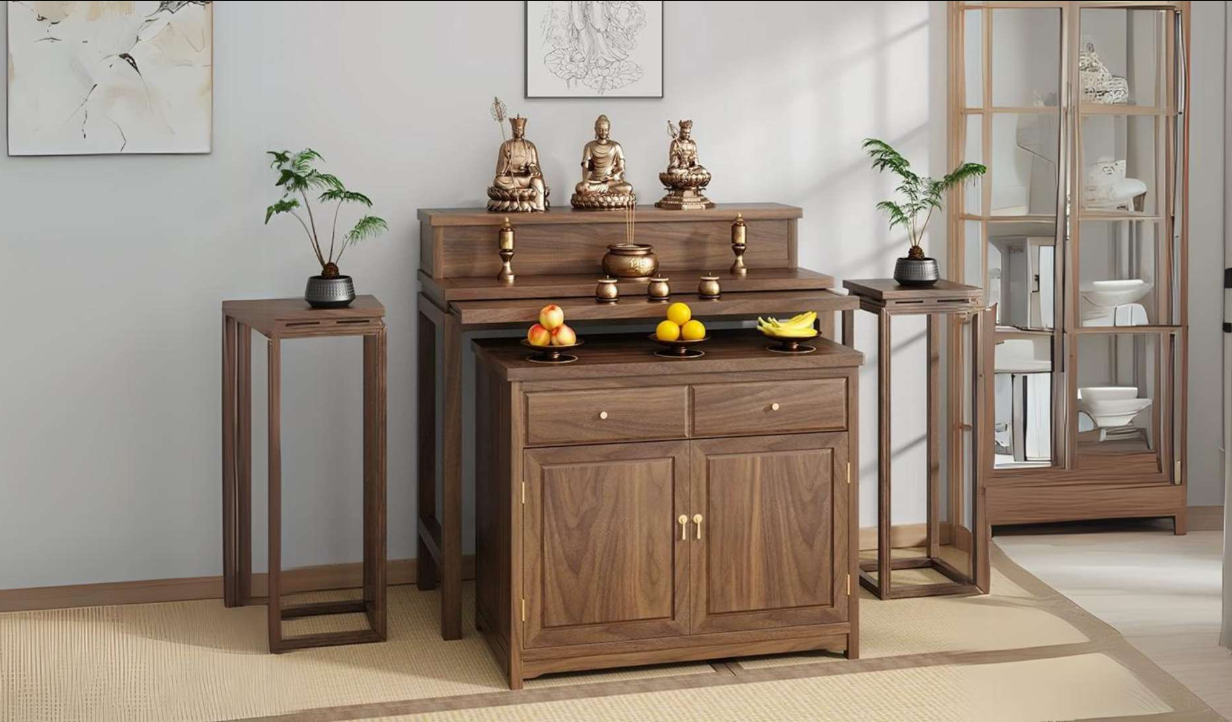 Công năng lưu trữ tiện ích Tủ thờ gia tiên gỗ hương đá